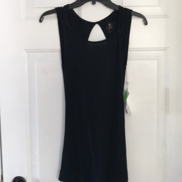 Nwt Tank Padma Open Back Black Size M - Picture 1 of 4